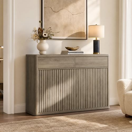 SICOTAS Buffet Cabinet with Storage - Storage Cabinet with Doors & Shelves - color: Grey Alder, size: 1 Piece