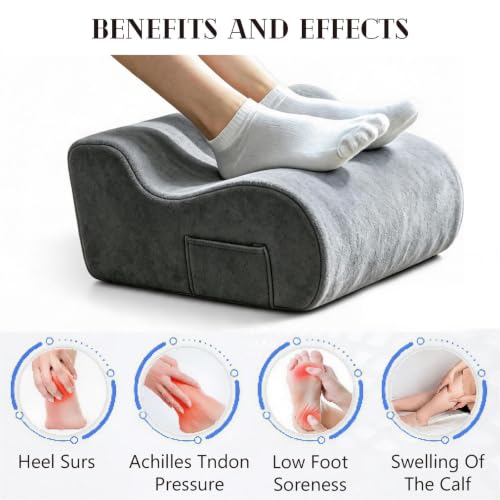 Foot Rest for Under Desk at Work-Versatile Foot Stool(Khaki, 001) | with Washable Cover-Comfortable Footrest for Home and Office to Relieve Back,Lumbar,Fatigue - color: Khaki, size: 001