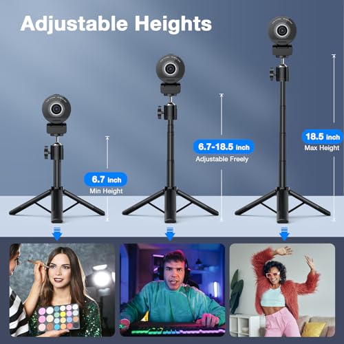 EMEET SmartCam S800-4K Webcam with Tripod for Streaming, Sony 1/2'' Sensor - style: S800 1/2" Sensor with Tripod