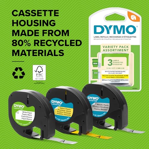 DYMO LetraTag 200B Bluetooth Label Maker, Compact Label Printer, Connects Through Bluetooth Wireless Technology to iOS and Android, Includes 1 White Paper Label Tape, Pistachio Yellow - style: Pistachio Yellow Starter Kit