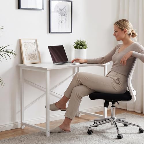 Sweetcrispy 32-Inch Small Computer Desk for Bedroom, White, 2 Pack - color: White, size: 32"-2 Pack