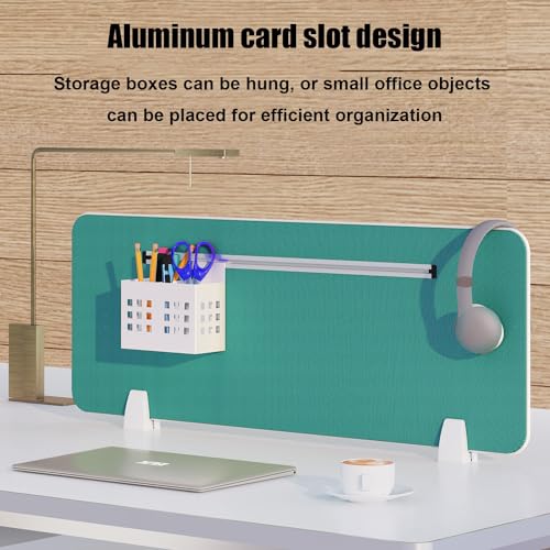 Freestanding Desk Divider - Noise Reducing Privacy Panel for Classroom and Office Use, Portable Cubicle Partition for Workstations and Home Desks - color: Green, size: 90*30cm