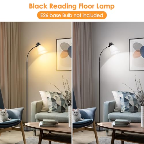 Coucrek Floor Lamp, Reading Floor Lamps for Living Room - color: Black