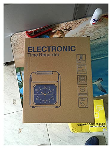 Attendance Clock, Punch Card, Punch Card Machine, Attendance Machine, English Version A-8 Electronic Time Clock(Without Battery) - color: Without Battery