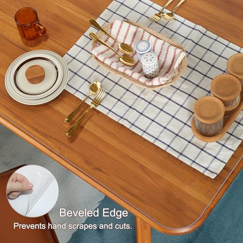 Clear Desk Mat Protector - Transparent Non-Slip PVC Writing Desk Pad, Waterproof & Heat Resistant Desk Cover, Durable Protective Desktop Mat for Office, Home & Laptop(16.93" x 23.62") - size: 16.9" x 23.6"