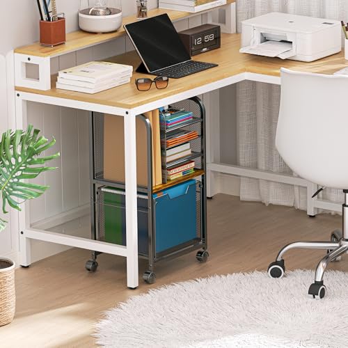 Feyejade 5-Tier Rolling File Cart Cabinet Under Desk Storage Organizer - size: 5-Tier