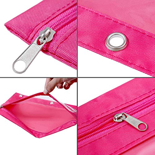 Zippered Binder Fabric Pencil Pouch - color: Multicolor