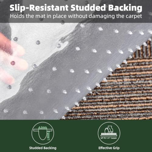 Office Chair Mat for Low-Pile Carpet, 36 in Round, 2-Pack Home Office Set - size: 2 pcs 36" x 36" (for low-pile carpet)