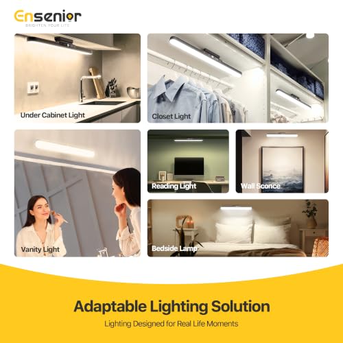 Ensenior 4W Motion Sensor Rechargeable Light Bar, Closet Lights, 2P - size: 2 Pack