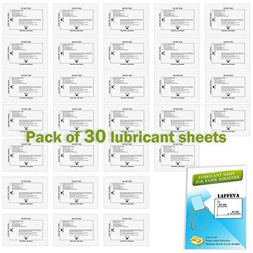 laffeya Shredder Lubricant Sheets, 30 Pack, Sharpening & Cleaning - size: 30 Pack