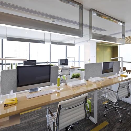 Acoustic Desk Divider - Soundproof Office Partition Tabletop Workstation Panel for Enhanced Privacy Noise Reduction and Productivity Boost in Workspaces - color: Grey, size: 60x30cm