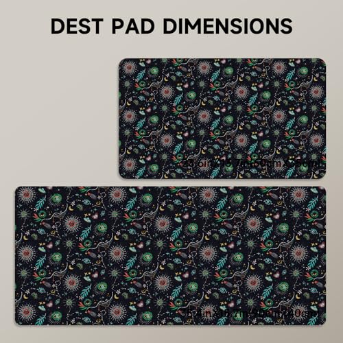 AUPET Leather Large Mouse Pad Desk Blotters – 35 x 17in Cute Desk Mat with PU Surface, Non-Slip Desk Pad Protector,Waterproof Desk Writing Pad for Office Home (Mystical Cosmic) - color: Mystical Cosmic