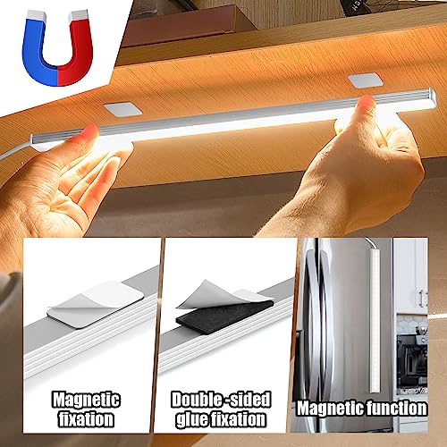 GLVSAE Under Cabinet Lights, 12 Inch Plug in Under Cabinet Lighting, LED Closet Lights, 6000K Cool White Light, Ultra Thin Dimmable Light Bar, Suitable for Kitchen Desk Closet Workbench - size: 12inch-2Pack-with plug