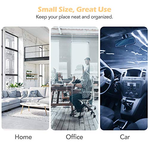 AGPTEK Flat Ethernet Cable Clips, 60 PCS Adhesive Wire Clips, White - color: White, size: 60 PCS