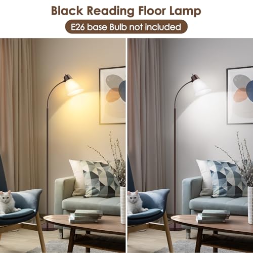 Coucrek Floor Lamp, Reading Floor Lamps for Living Room - color: Brown