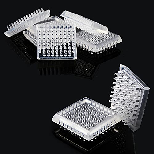 Jetec 8 Pcs Carpet Protectors Furniture Leg Spiked Caster Cups, Square - style: Square
