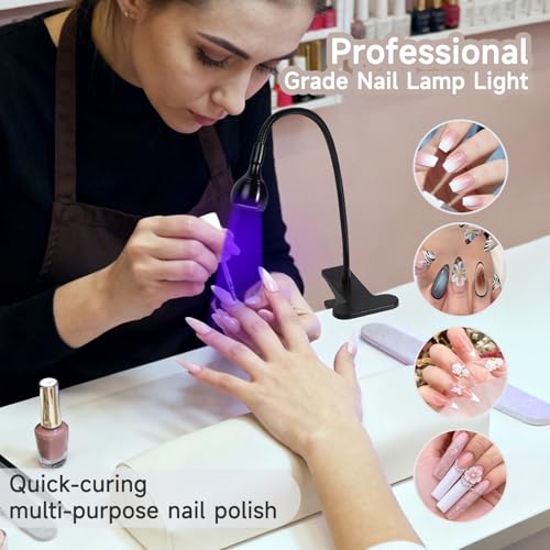 UV Nail Lamp - UV Light for Gel Nails, Flash Cure Lamp - color: Black