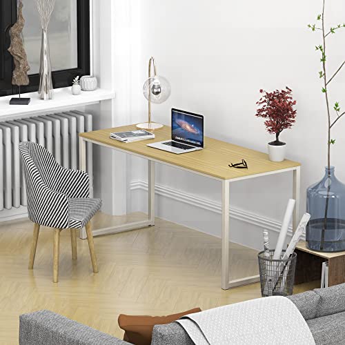 SHW Mission 55-Inch Home Office Computer Desk, Oak - color: Oak, size: 55-Inch