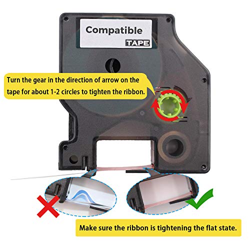 5X Compatible DYMO D1 Label Tape 19mm 45803 S0720830 Replace for Dymo Label Refills 3/4'' Work with LabelManager 200 300 350 360D PnP 400 420P 450 450D 500TS LabelPoint 300 350, Black on White