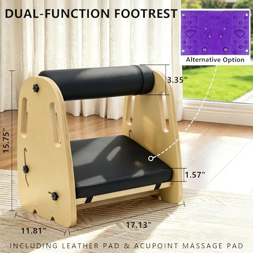 Under Desk Foot Rest,Massage & Leather Pads,Height Levels-Purple - color: Purple