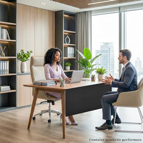 48" Under Desk Privacy Panel Self-Adhesive Modesty Panel 600D Heavy Duty Desk Skirt Privacy Divider for Office Home or Standing Workstation Concealer Shield - size: Black - 48"W