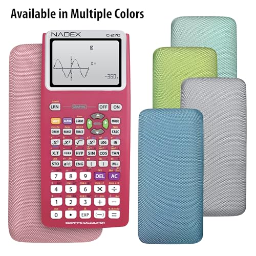 Scientific Calculator with Graphing, Includes Carrying Case, for College and High School Students, Calculus, Algebra, Geometry, Trigonometry, Statistics, Physics, Chemistry, Pink - color: Pink