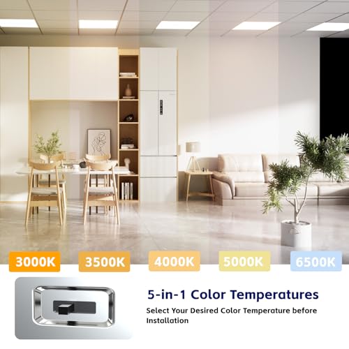 36Pack 2x2 LED Panel Light 5CCT Selectable Drop Ceiling Light Fixture - size: 36Pack, style: 2x2