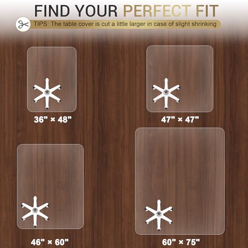 57" x 75" Extra Large Clear Chair mat for Hardwood Floor - size: 57 x 75 in