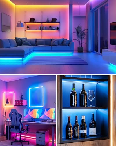 HitLights LED Strip Lights Kit, RGB Color Changing Tape Light Pre-Cut 4FT - size: 4 X 1.0FT (4FT) - Not Waterproof