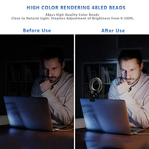 Cyezcor Video Conference Lighting Kit, Ring Light for Monitor Clip On - size: 5 Inch