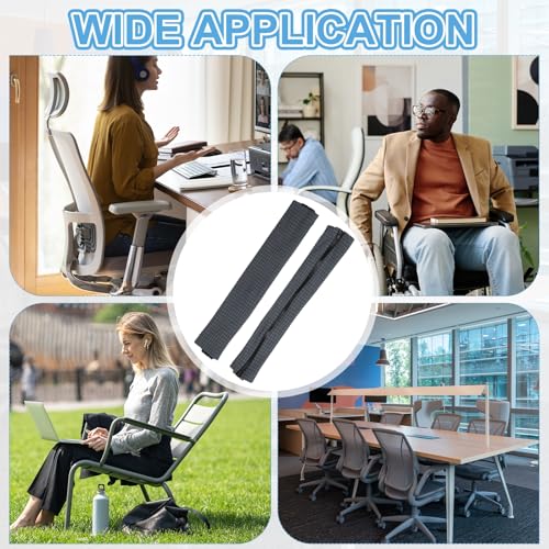 PATIKIL 18x4.3in Office Chair Armrest Covers, 1Pair, Dark Gray - color: Dark Gray, size: 18"