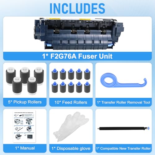 F2G76A (E6B67-67901, F2G76-67901) Maintenance Kit Compatible with LaserJet M604 M605 M606 (110V), Includes RM2-6308 Fuser, Transfer Roller & Tray 2-6 Rollers