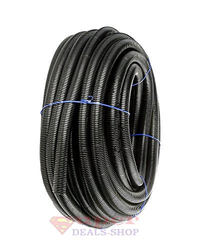 Cable Management Cord Cover 50 Ft x 1/2" Cable Protector Split Loom Tube Polyethylene Cord Protector Black Cable Sleeve Wire Management Cable Cover Wire Wrap Cord Sleeve Super-Deals-Shop - color: 50 Ft, size: 1/2 Inch