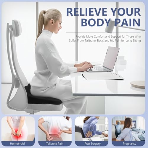 Thicken 19.7in Seat Cushion Gel, Large Cooling Seat Cushion for Long Sitting, Cushion for Wheelchair, Pressure Relief Cushion Seat for Office Chair, Chair Seat Pads for Car Desk Chair Kayak Stadium - color: Blue, size: XX-Large(19.7"*16.1"*3.5")