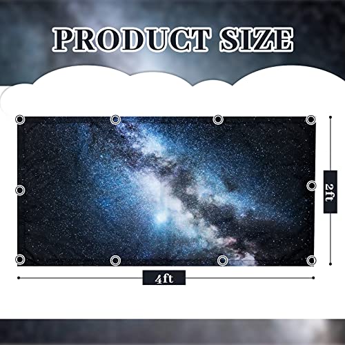Patelai 4x2 Feet Light Covers for Classroom, Magnetic,Galaxy | Sky Cloud Print for Office Decor, Drop Ceiling Compatible, 10 Magnets Included, Filters Harsh Fluorescent Lighting - style: Galaxy
