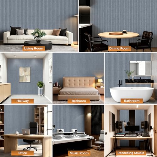 Sound Panels, 8 Pack Acoustic Wall Panels,48”x24”x0.72”,Gray - color: Grey, size: 8PCS