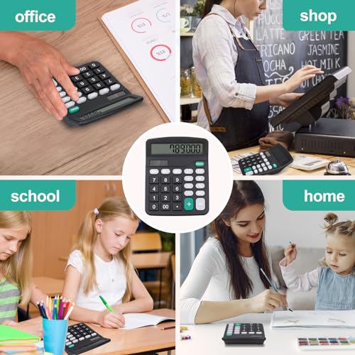Desktop Calculator, Black Calculator Big Buttons, 12-Digits - color: Black1