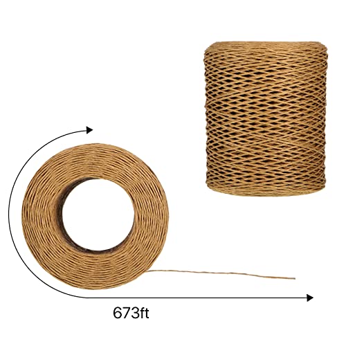 Syhood 673 Feet Floral Vine Bind Wire Rustic Craft Wire, Light Coffee - color: Light Coffee, size: 673 Feet