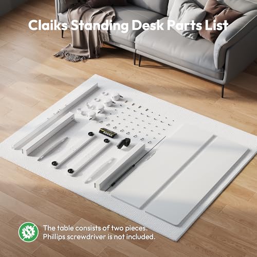 55 x 28 Inch Electric Standing Desk, 3 Memory Presets, White - color: White, size: 55*28