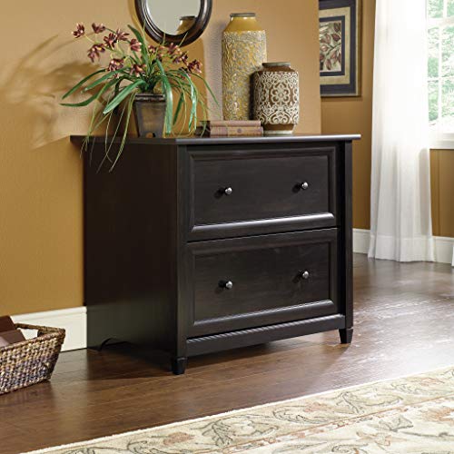 Sauder Edge Water 2 Drawer Lateral Filing Cabinet, Office File Cabinet, in Estate Black finish - color: Estate Black