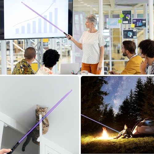 Purple USB Laser Pointer for TV LED LCD Screen Demo Outdoor Construction Exploration - color: Purple