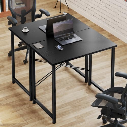 Sweetcrispy 32-Inch Small Computer Desk for Bedroom, Black - color: Black, size: 32-Inch