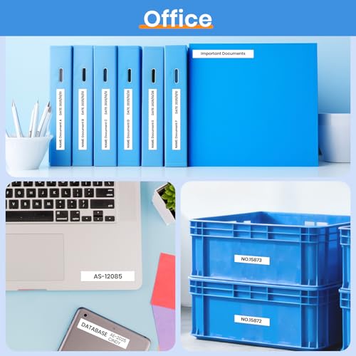 12-Pack Compatible with Brother DK-1203 300 Removable File Folder Labels - size: 0.66" X 3.4”