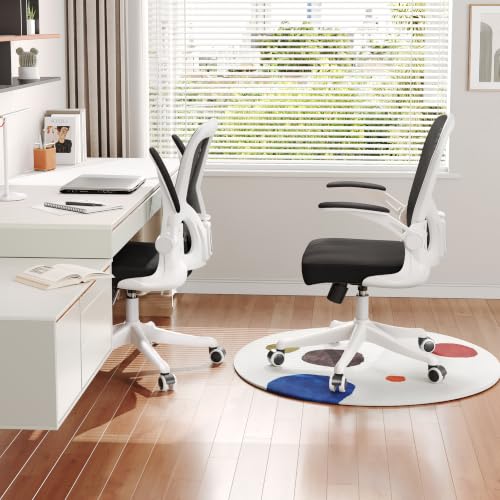 Ergonomic Office Desk Chair High Back Mesh Computer Chair (05White-Black, Chair) - color: 05white-black