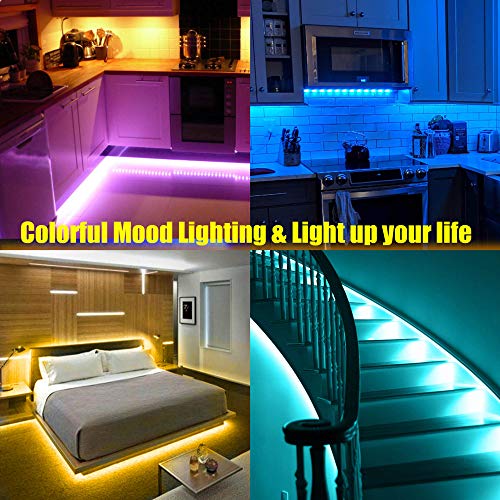maylit 10 PCS 20in Smart RGB Under Cabinet Lights Kit - size: 16.4FT