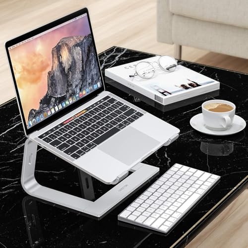 OMOTON Laptop Stand, Detachable Mount for MacBook Air/Pro Dell HP Silver - color: Silver