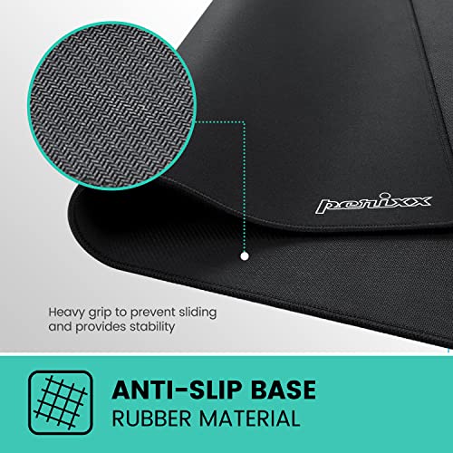 Perixx DX-1000L Waterproof Gaming Mouse Pad with Stitched Edge - Non-Slip Rubber Base Design for Laptop or Desktop Computer - L Size 12.60x10.60x0.08 Inches - size: 12.6L x 10.6W inches