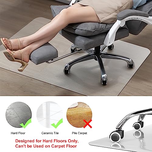 Kuyal Clear Chair mat for Hardwood Floor 46 x 53 inches - color: Clear, size: 46" X 53" Rectangle