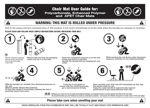 Floortex® Exclusive Ultimat® Polycarbonate Rectangular Chair Mat for Carpets up to 1/2" - 48 x 53 - size: 48" x 53"