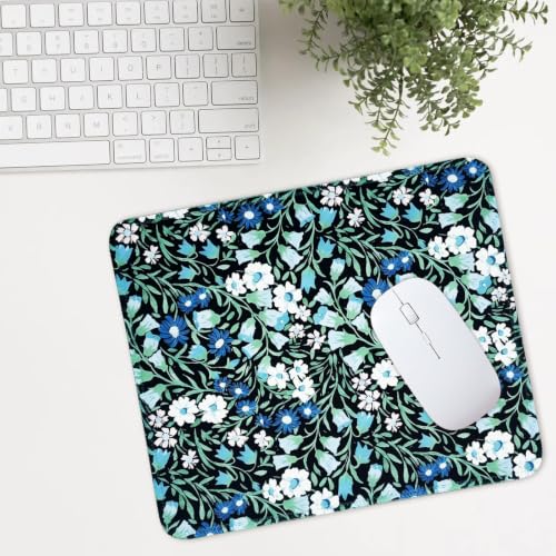 Mouse Pad for Desk with Stitched Edge, Premium Cute Washable Mouse Pads. Computer Mousepad with Non-Slip Rubber Base, Mousepads for Laptop, 9.25x7.75x0.12 inch (Midnight Vines) - color: Midnight Vines
